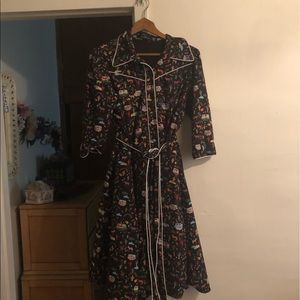 eShakti Western Style Swing Dress